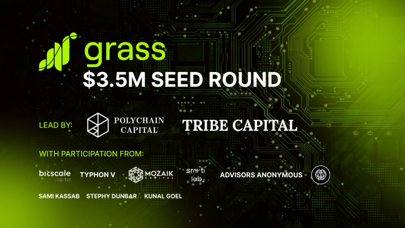 A dark green image of Grass latest investors in the $3.5M seed round